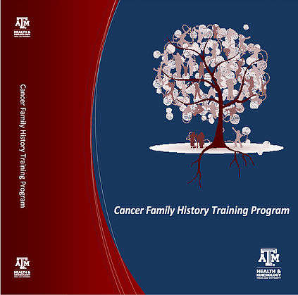 decretive illustration of a tree and a title: cancer family history training program